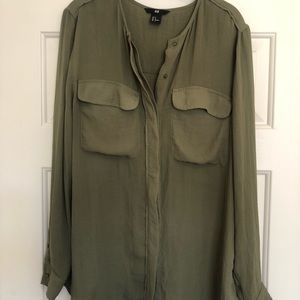 Olive green blouse